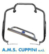 1-Piece Cuppini Chrome Front Crash Bar Blue Gems