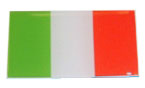 Italian Flag Domed Bubble Sticker 30 x 50mm