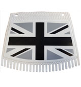 Black & White Union Jack Mudflap Universal Vespa & Lambretta