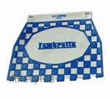 Lambretta Logo Blue & White Check Mudflap 9