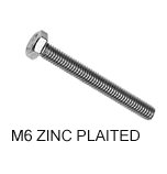 Full Threaded Bolt M6 Zinc Plated