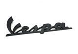 Vespa Scroll Anthracite Black Stick On Legshield Badge