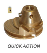 Lambretta GP Quick Action Throttle Wheel Brass