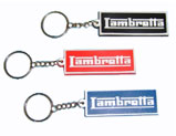 Lambretta Rubber Key Ring Black 55 x 20mm