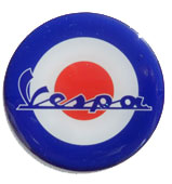 Vespa Domed Bubble Target Sticker 65mm