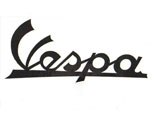 Vespa Scroll Sticker Black 100mm