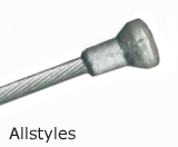 Vespa Inner Front Brake Cable Pear End Italian N.O.S
